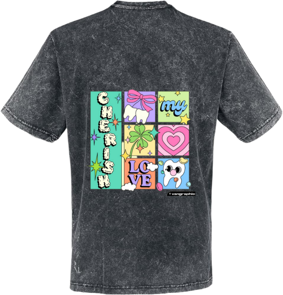 CHERISA t- shirt One Size Washed Back 80