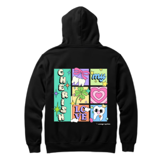 CHERISH One Size hoodie Black Back 80