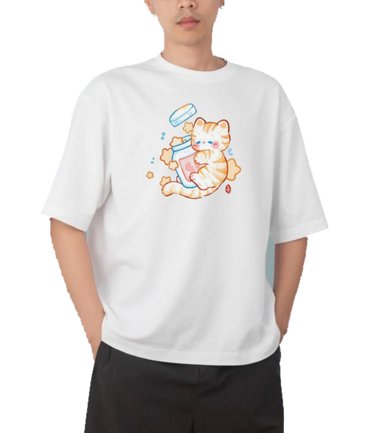 cat One Size t- shirt White 80