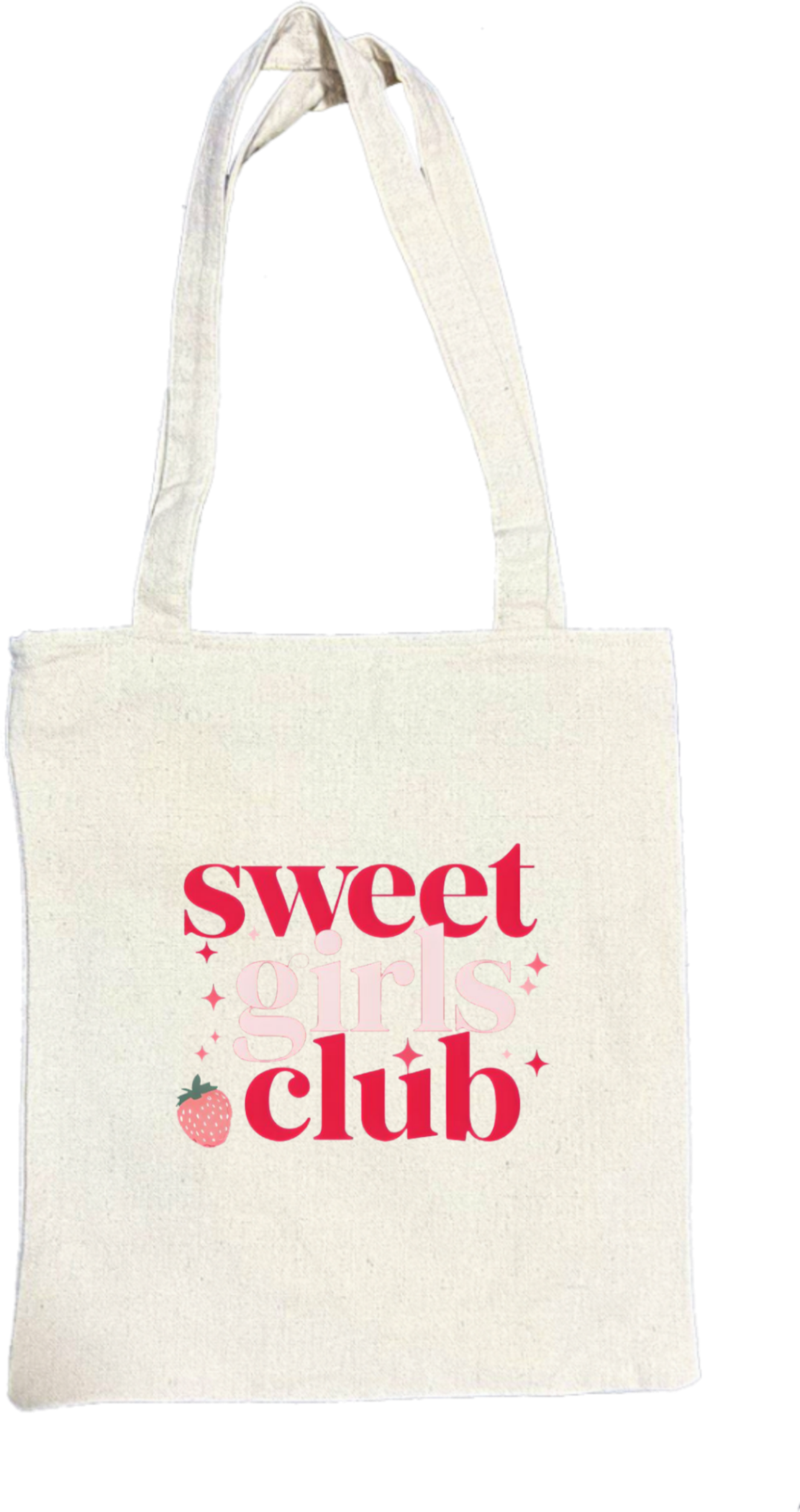 sweet girls club + tote bag beige 80