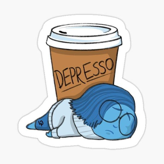 Sticker coffee Depresso 81