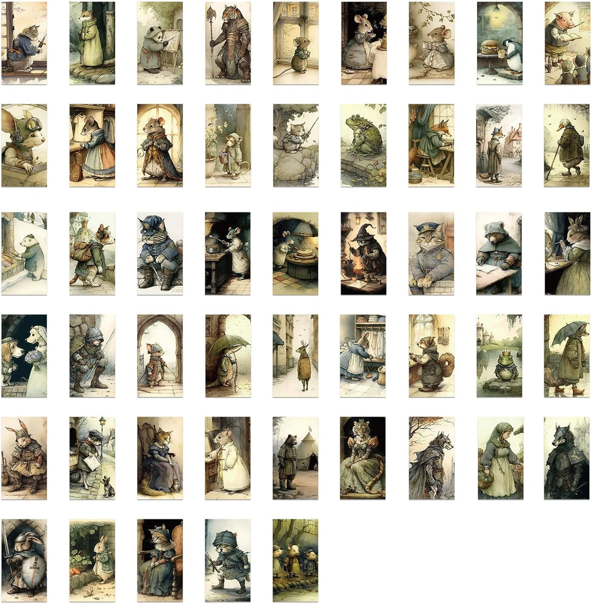50Pcs Animals in Fairy Tale Style Stickers for Gifts Laptop Water Bottle Phone Motorcycle Bicycle Skateboard Luggage Decal Graffiti Patches HJHSL