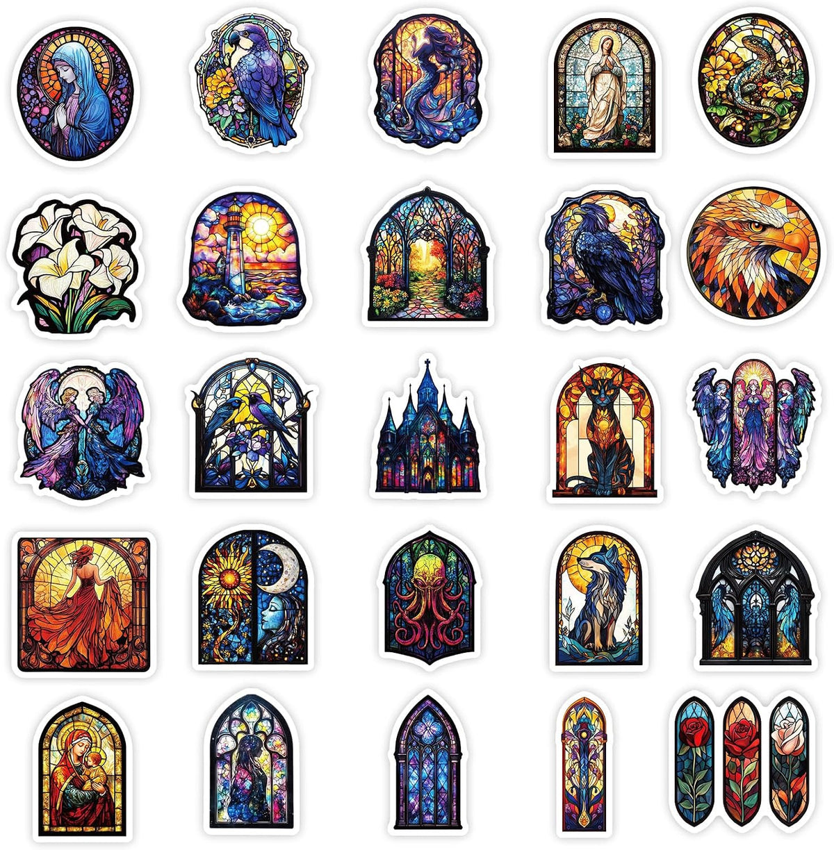 50pcs Gothic Style Stickers,Stickers for Kids,Vinyl Water Bottle Sticker,Laptop Sticker for Adults and Teens,Luggage Fridge,Laptop,Phone case