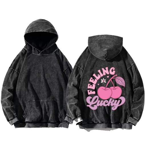 Feeling Lucky One Size hoodie Washed Back 65