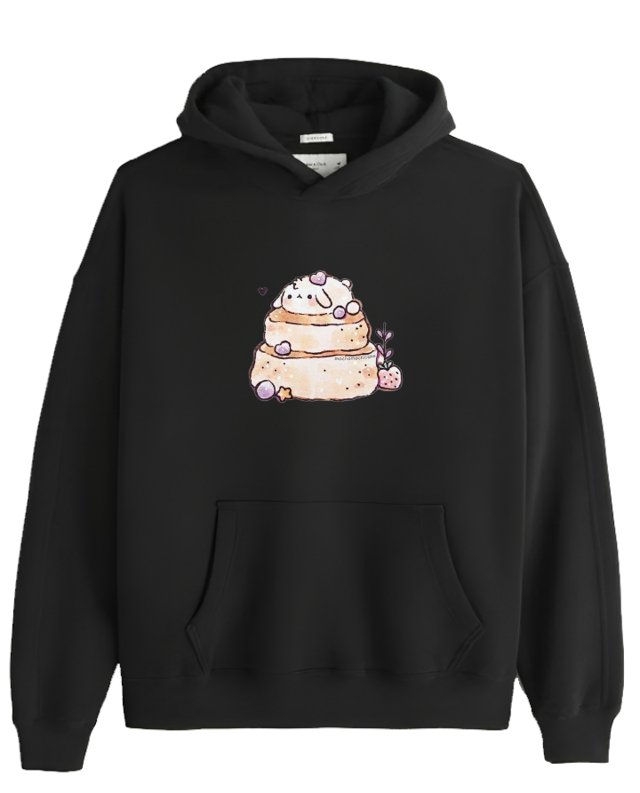 bunny Oversize Hoodie Black 81