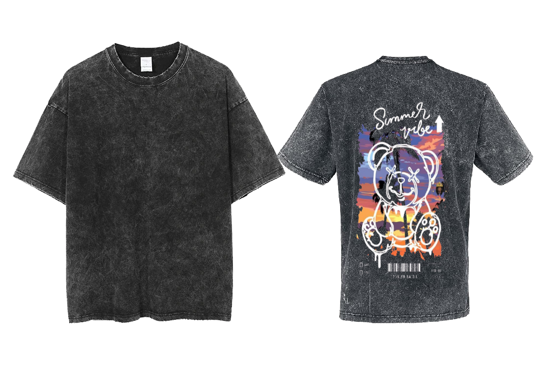 Simmer vibe Back text One Size t- shirt Washed Back 59