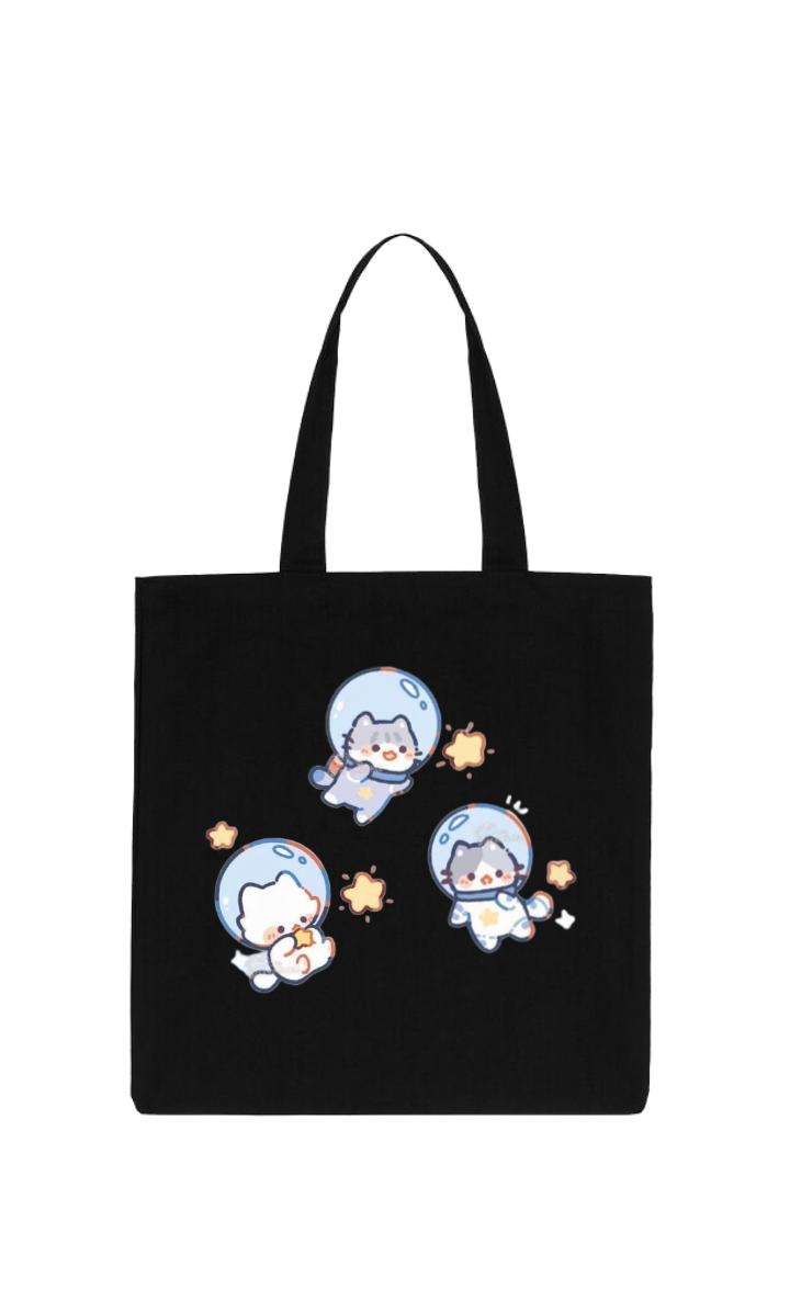 cat tote bag Black 81