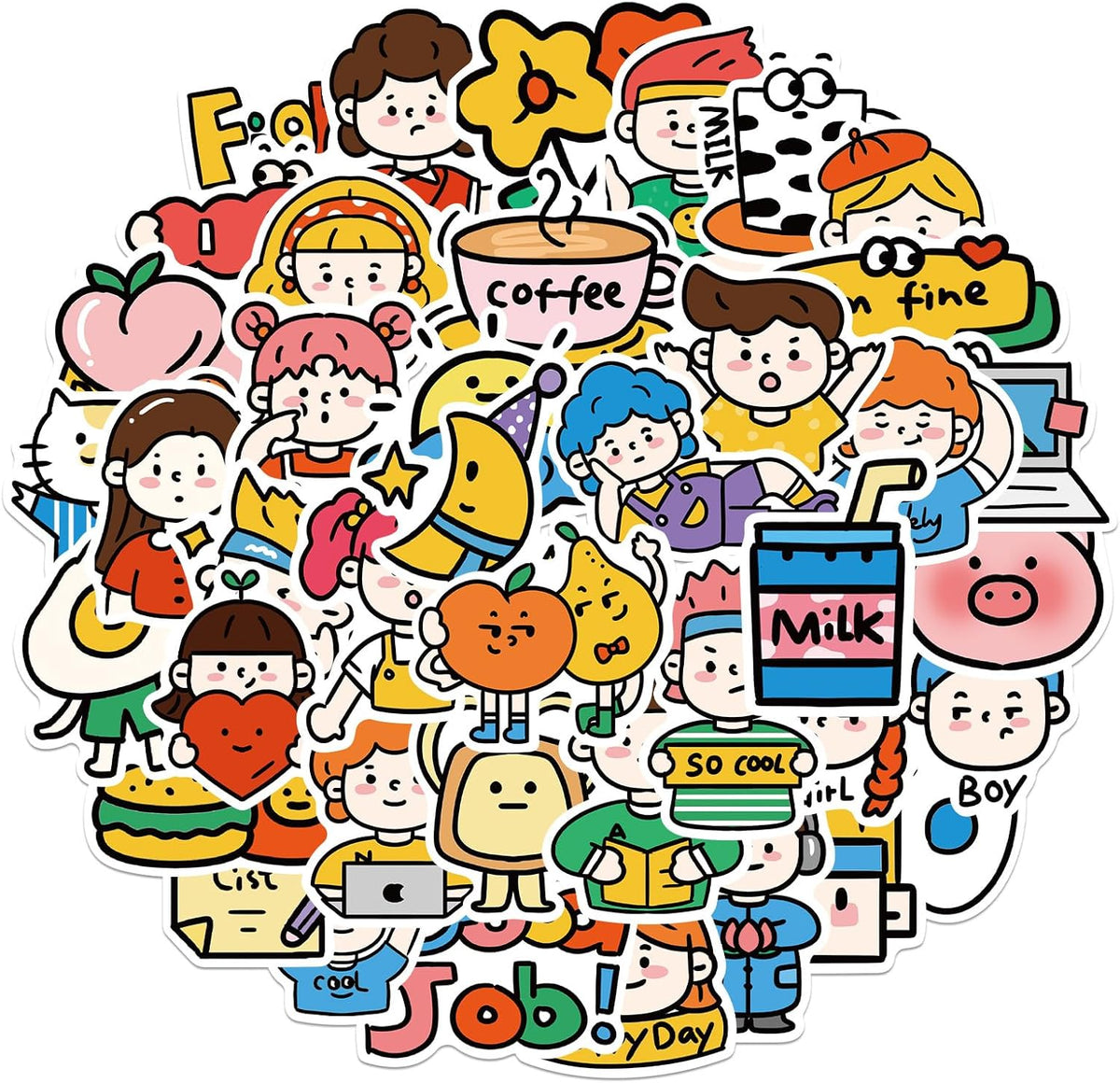100PCS Cartoon Movie Character Stickers Kids Stickers Pack Cute Cartoon Princess Deals for Kids Teens Waterproof Vinyl Water Bottles Laptop Princess Sticker for Party Décor School Reword for Kids