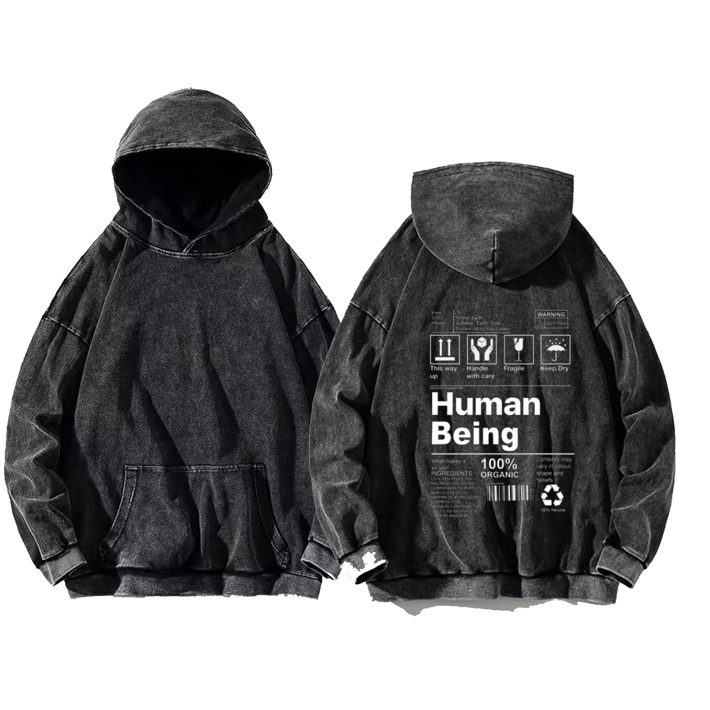 Gamer oversize hoodie Washed back 82