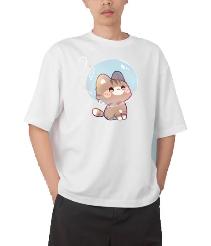 cat One Size t- shirt White 82