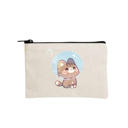 cat wallet pencil case Beige 82