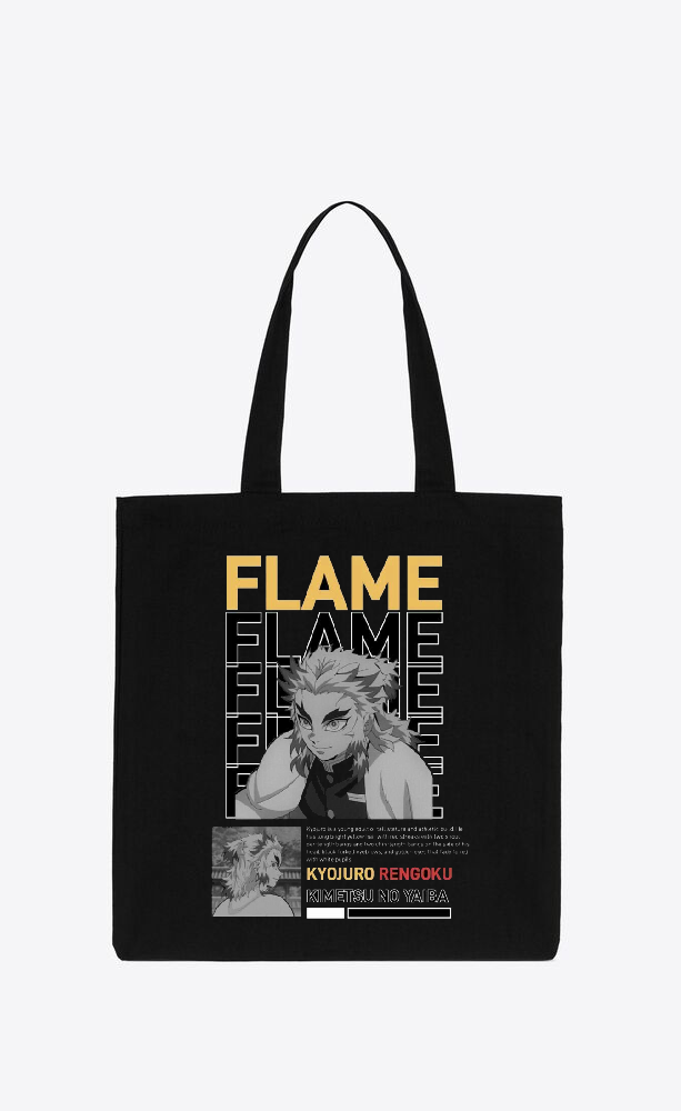 Anime Demon slayer nezuko tanjiro tote bag Black 82