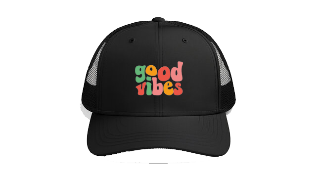 Baseball cap Black good vibes 129