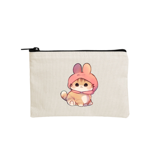 cat wallet pencil case Beige 83