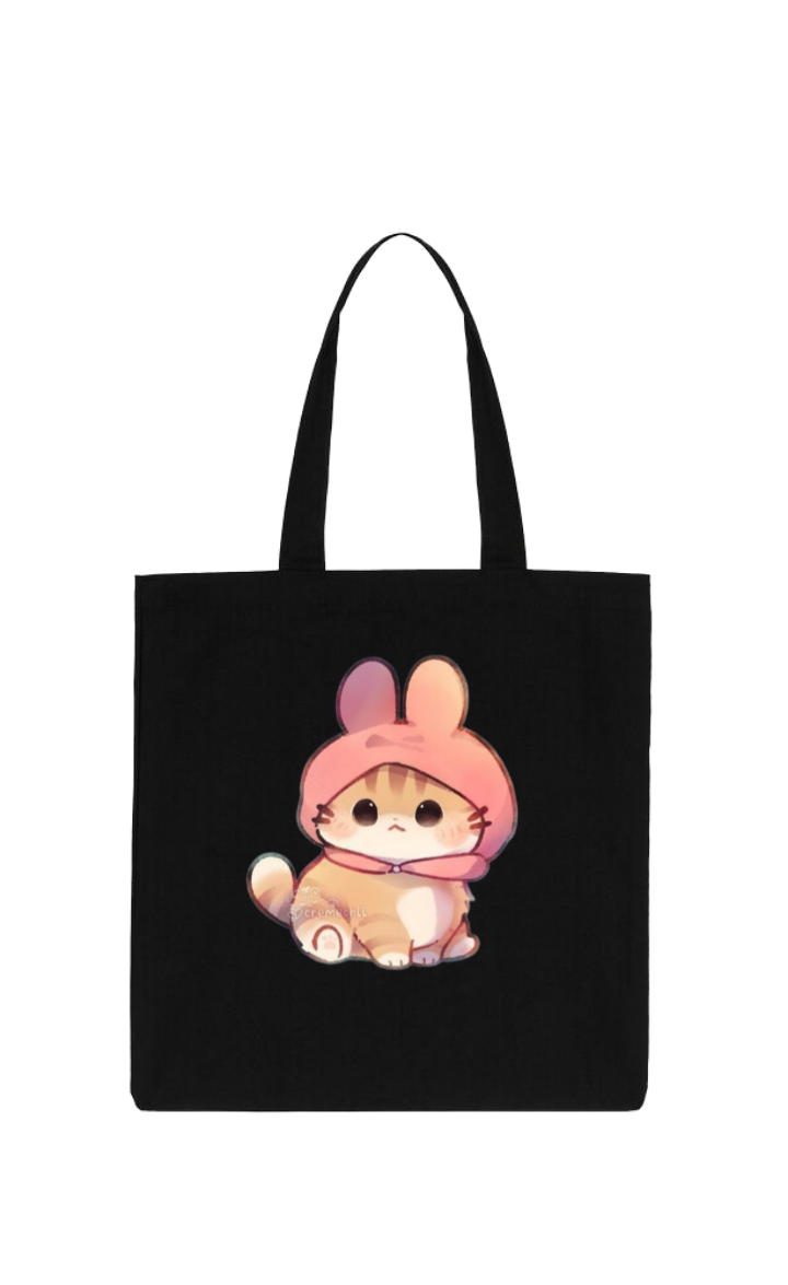 cat tote bag Black 83