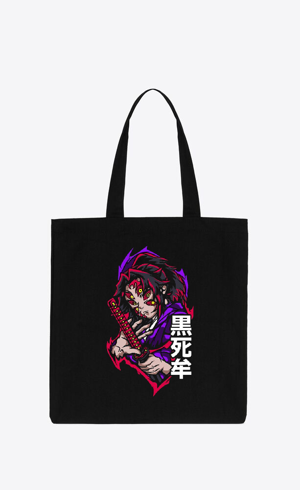 Anime Demon slayer nezuko tanjiro tote bag Black 84