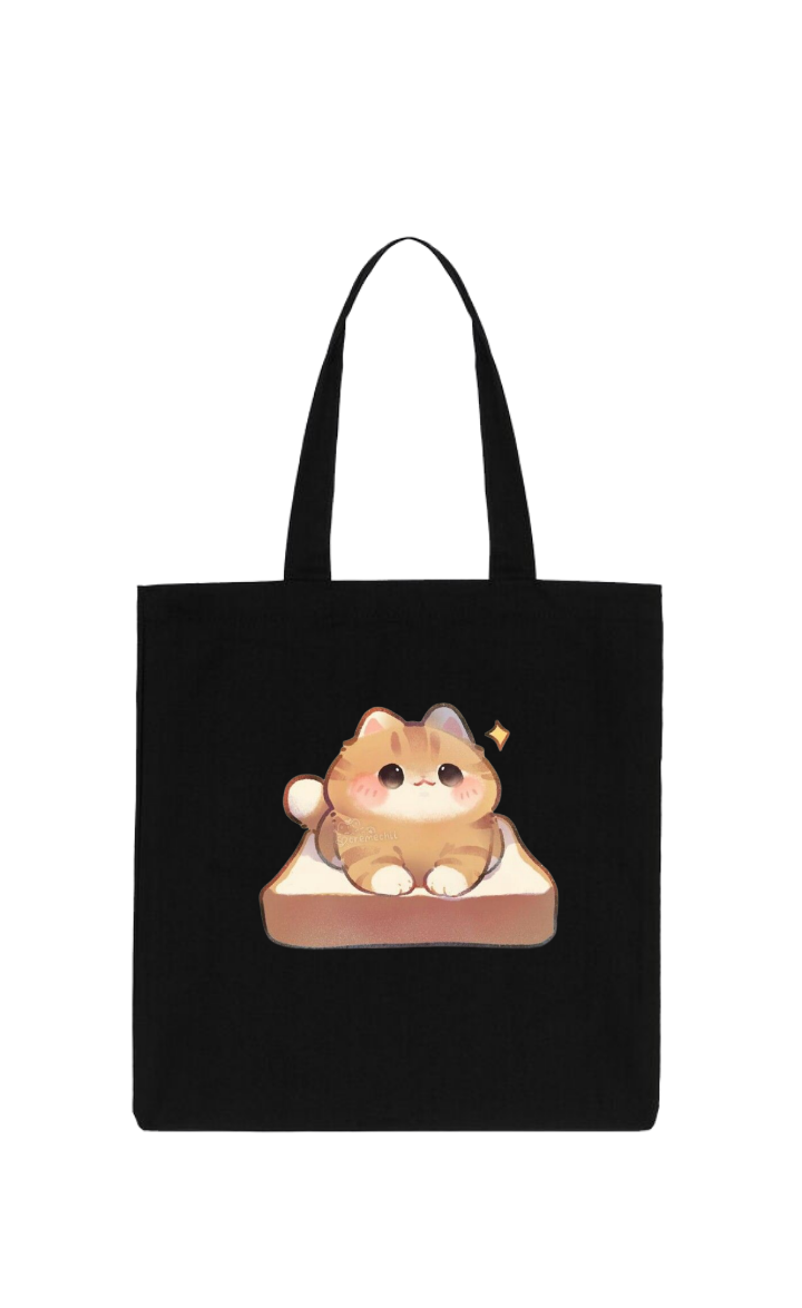 cat tote bag Black 84