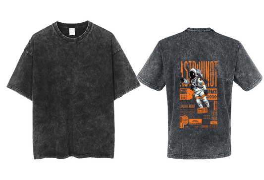 ASTRONAUT Back text One Size t- shirt Washed Back 62