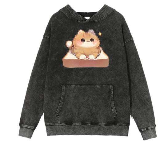cat Oversize Hoodie Washed 84