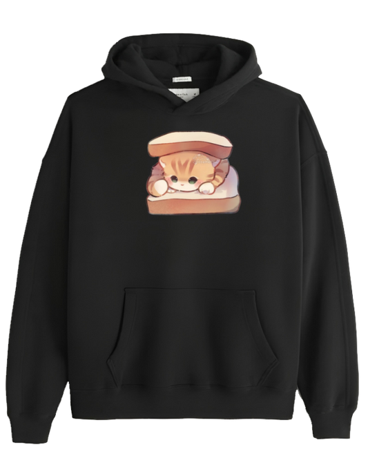 cat Oversize Hoodie Black 84