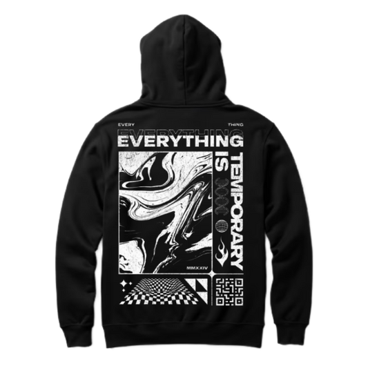 EVERYTHING IS TEMPORARY Back text oversize hoodie back 85