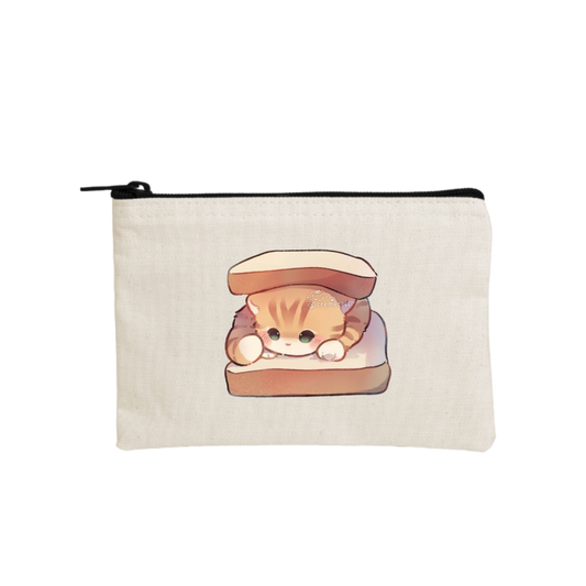 cat wallet pencil case Beige 85