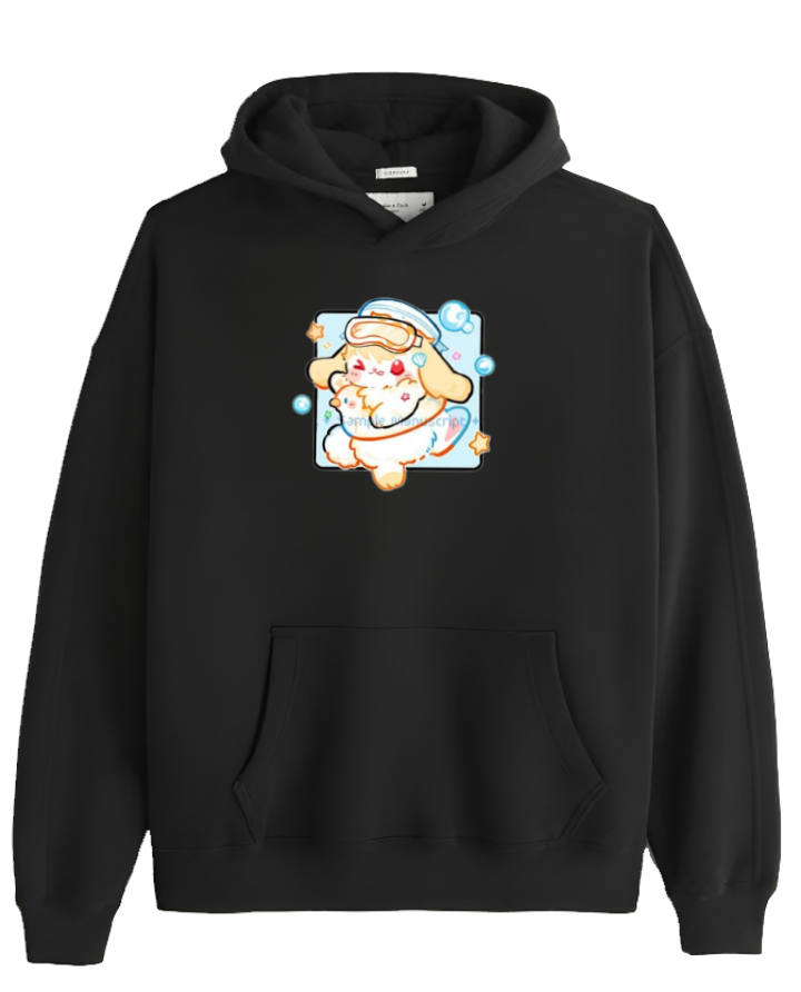 bunny Oversize Hoodie Black 85