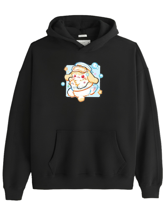 bunny Oversize Hoodie Black 85