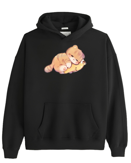 cat Oversize Hoodie Black 85