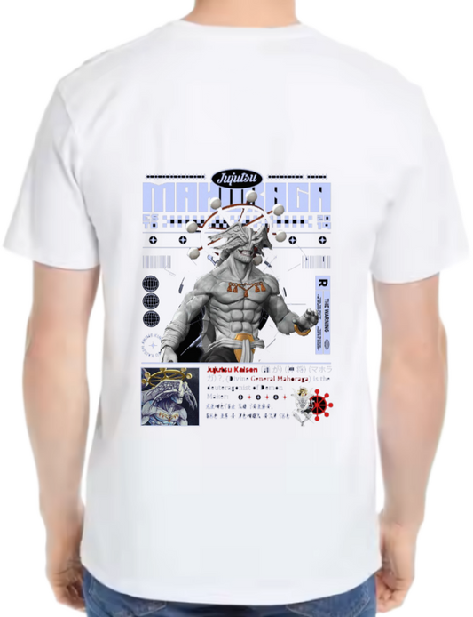 ماهوراجا Back text One Size t- shirt White Back 85