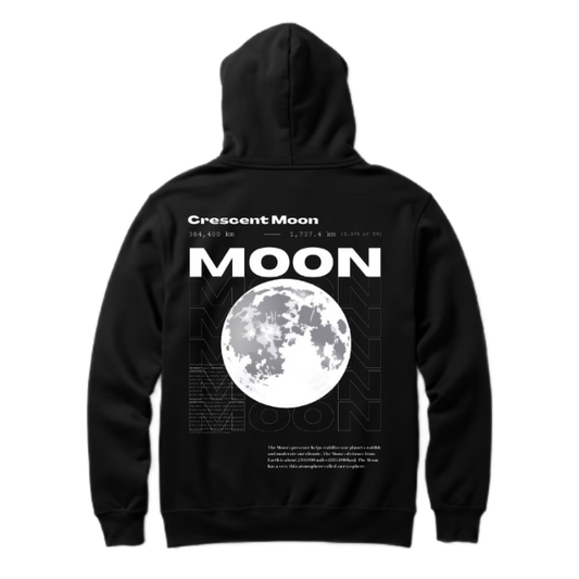 Crescent Moon Back text oversize hoodie back 86