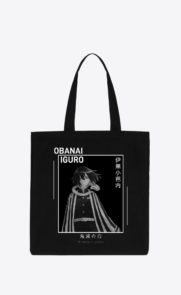 Anime Demon slayer nezuko tanjiro tote bag Black 86