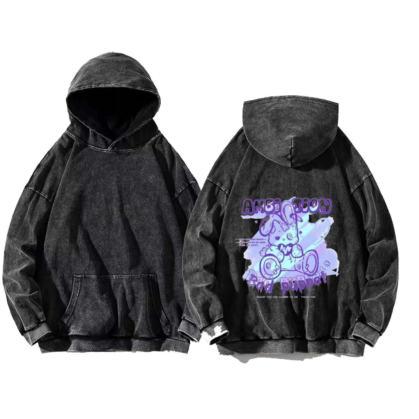 AMBITION One Size hoodie Washed Back 70