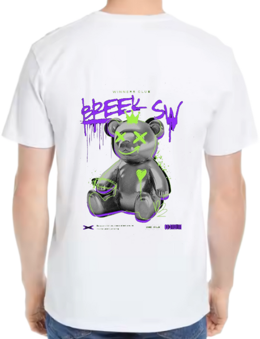 Breek SW Back text One Size t- shirt White Back 86