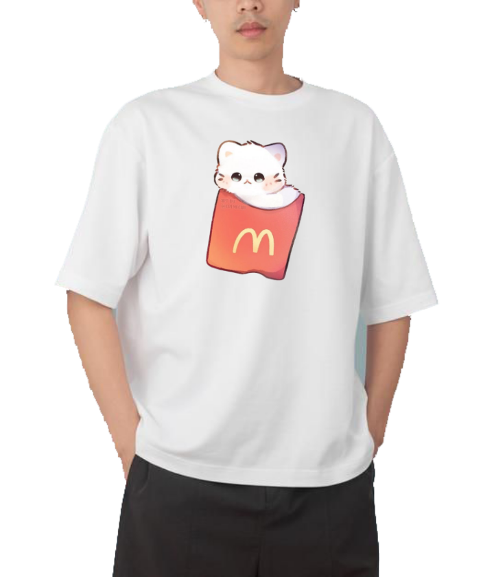 cat One Size t- shirt White 87