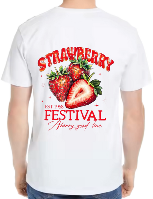 STRAWBERRY t- shirt One Size White back 87