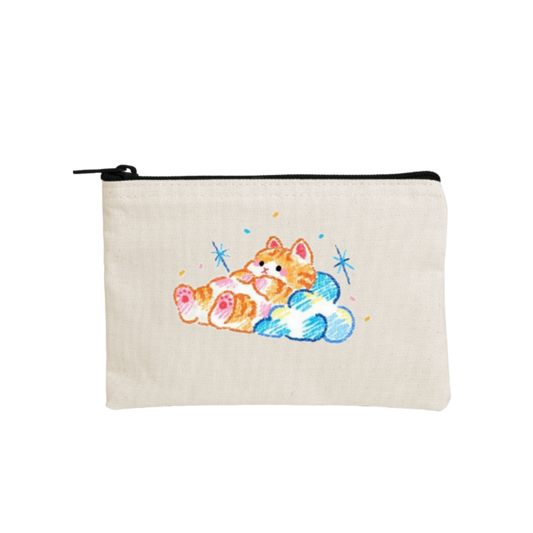 cat wallet pencil case Beige 87