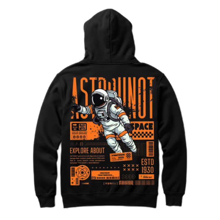 ASTRONOT Back text oversize hoodie back 87