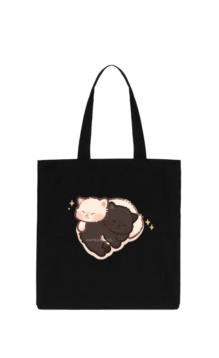 cat tote bag Black 88