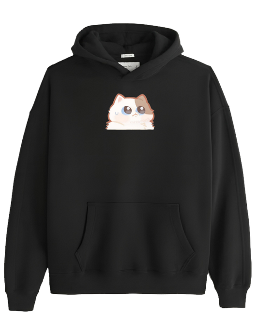 cat Oversize Hoodie Black 88