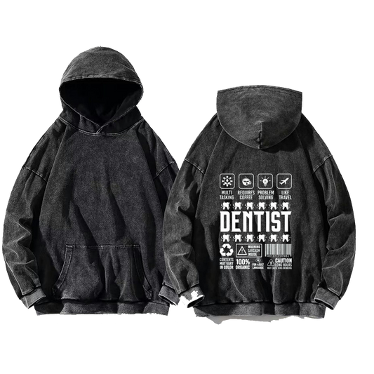 FINANCIAL MANAGER oversize hoodie Washed back 88