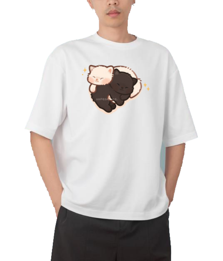 cat One Size t- shirt White 88
