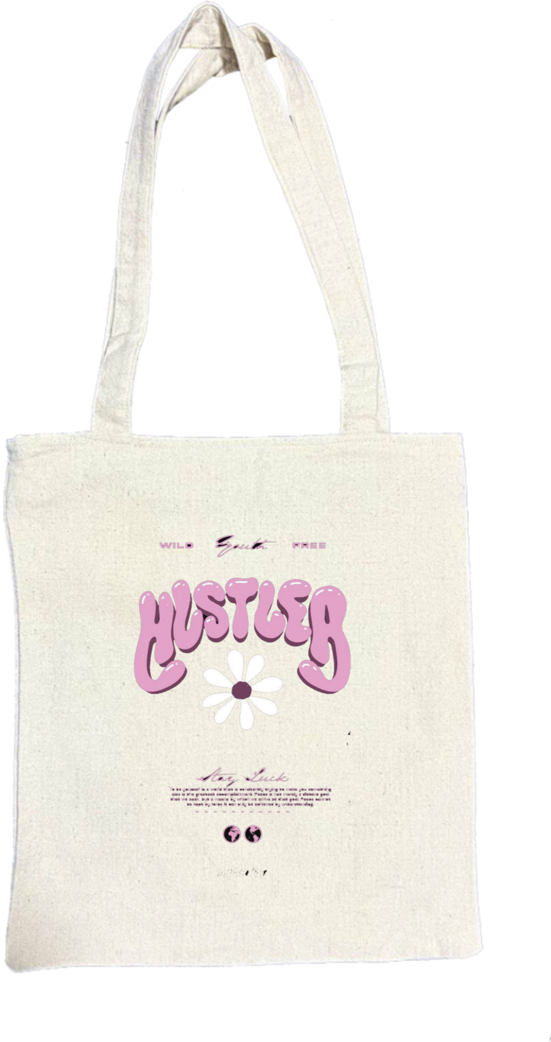 HUSTLER tote bag beige 88