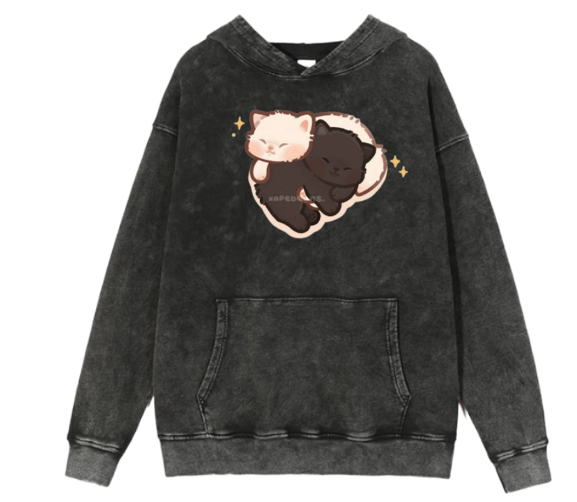 cat Oversize Hoodie Washed 88