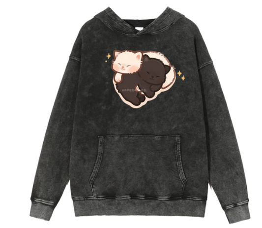 cat Oversize Hoodie Washed 88