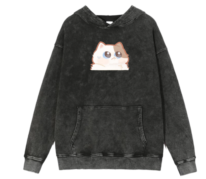 cat Oversize Hoodie Washed 89