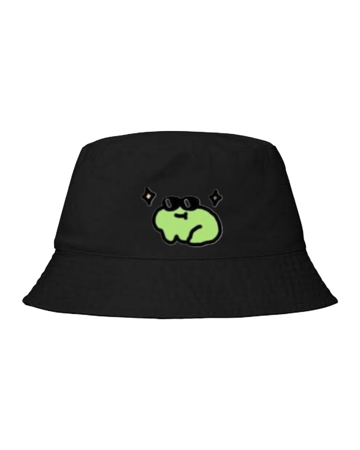 Frog Bucket hat Fishman hat cap Black 8