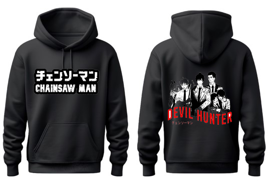 Chainsaw Man One Size hoodie Black Back 8