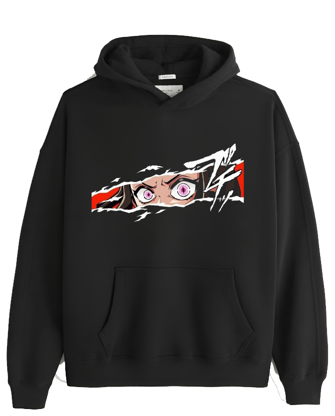 Anime Demon slayer nezuko tanjiro Oversize Hoodie Black 61