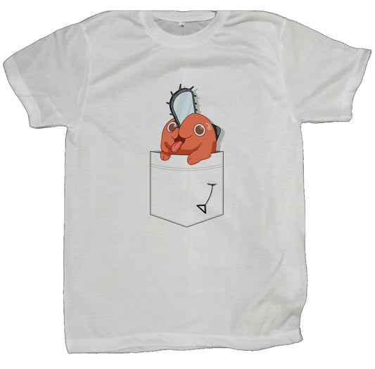 Chainsaw Man t- shirt fat White 8